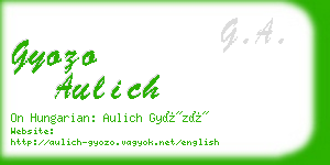 gyozo aulich business card